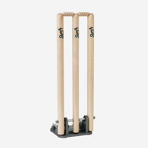 Freestanding Cricket Stumps Natural Metal Base