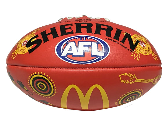 Sherrin Indigenous Mini Soft Touch Football - Red