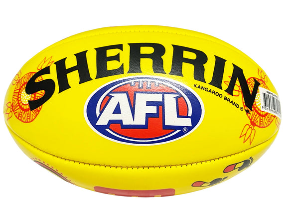 Sherrin Indigenous Mini Soft Touch Football - Yellow