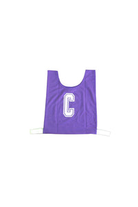 NETBALL BIB SET POLY JUNIOR/SENIOR PURPLE / WHITE