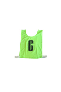 NETBALL BIB SET POLY JUNIOR/SENIOR FLUORO GREEN / BLACK