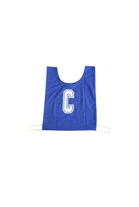 NETBALL BIB SET POLY JUNIOR/SENIOR ROYAL/WHITE