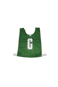 NETBALL BIB SET POLY JUNIOR/SENIOR BOTTLE GREEN/WHITE