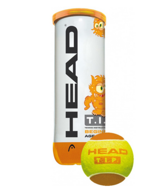 HEAD TIP LOW COMP ORANGE TENNIS BALLS (3 BALL CAN)