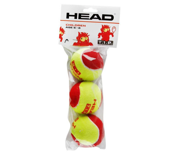 HEAD TIP LOW COMP RED TENNIS BALLS (3 BALL CAN)