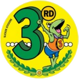 STICKER- FROG 1ST, 2ND, 3RD, 4TH PLACE (PKT 100)